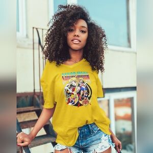 Gildan Yellow Sailor Moon Graphic Tee  S-XL